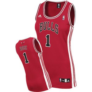 Chicago Bulls #1 Derrick Rose Swingman women Road Red Jersey