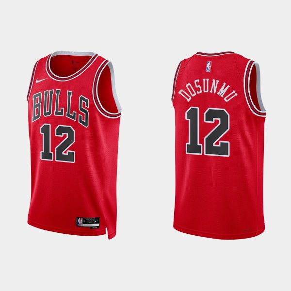 Chicago Bulls #12 Ayo Dosunmu 2022-23 Icon Edition Red Jersey