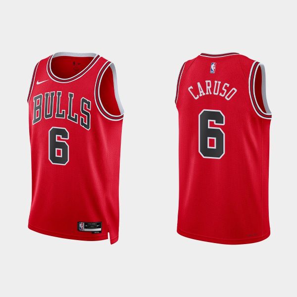 Chicago Bulls #6 Alex Caruso 2022-23 Icon Edition Red Jersey