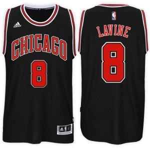 Chicago Bulls #8 Zach LaVine 2017-18 Alternate Black New Swingman Jersey