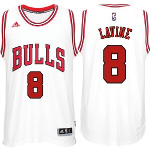 Chicago Bulls #8 Zach LaVine 2017-18 Home White New Swingman Jersey