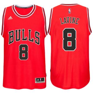 Chicago Bulls #8 Zach LaVine 2017-18 Road Red New Swingman Jersey