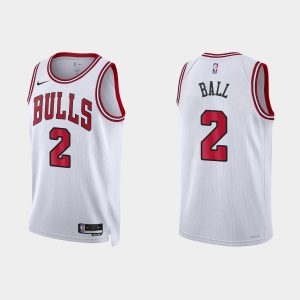 Chicago Bulls Lonzo Ball #2 Association Edition White Jersey