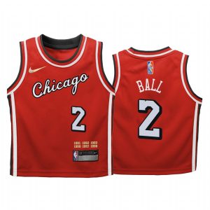 Chicago Bulls Lonzo Ball City Edition Red Youth Jersey Mixtape Mash Up #2