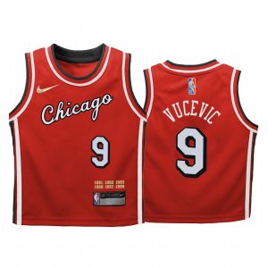 Chicago Bulls Nikola Vucevic City Edition Red Youth Jersey Mixtape Mash Up #9