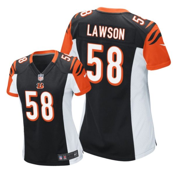 Cincinnati Bengals #58 Black Carl Lawson Game Jersey - Women