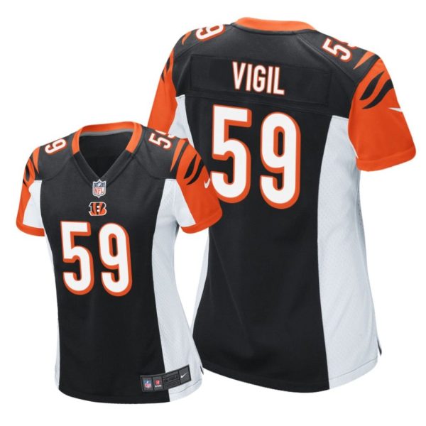 Cincinnati Bengals #59 Black Nick Vigil Game Jersey - Women