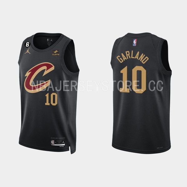 Cleveland Cavaliers #10 Darius Garland 2022-23 Statement Edition Black Jersey