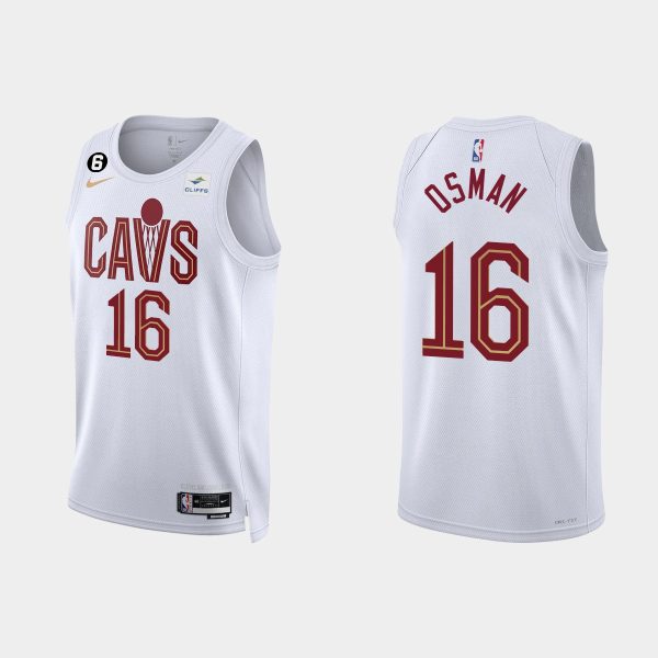 Cleveland Cavaliers #16 Cedi Osman 2022-23 Association Edition White Jersey