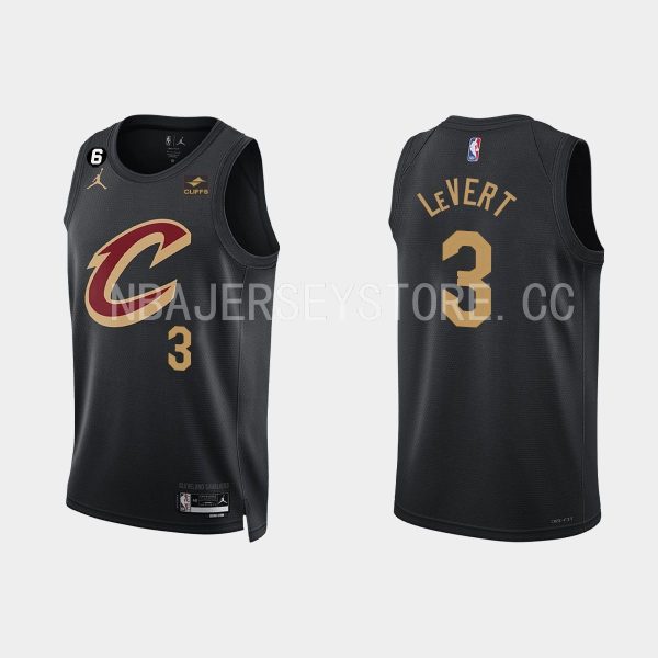 Cleveland Cavaliers #3 Caris LeVert 2022-23 Statement Edition Black Jersey