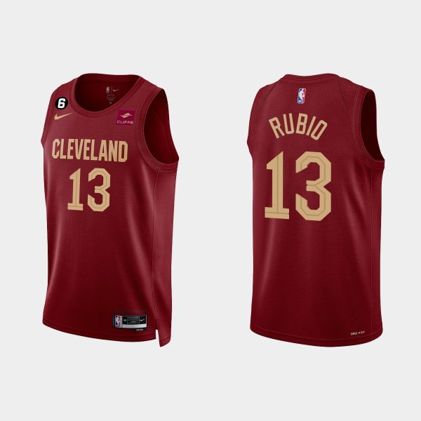 Cleveland Cavaliers #99 Ricky Rubio 2022-23 Icon Edition Wine Jersey