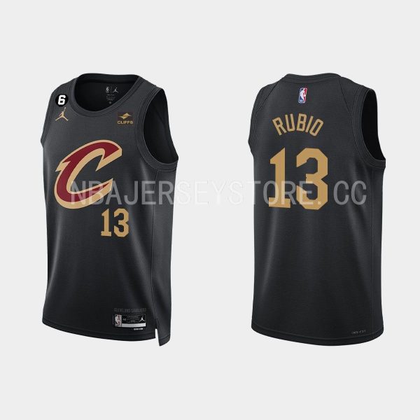 Cleveland Cavaliers #99 Ricky Rubio 2022-23 Statement Edition Black Jersey