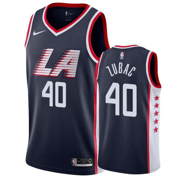 Clippers Male Ivica Zubac #40 18-19 City Navy Jersey