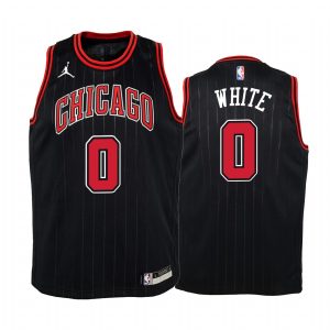 Coby White Chicago Bulls Youth Black Statement Jersey Jumpman