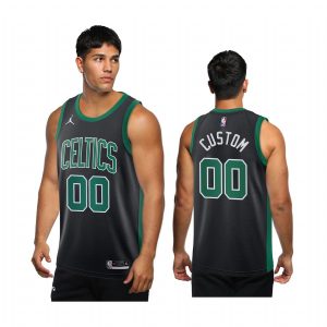 Custom Boston Celtics Black Statement New Season 2020-21 Jersey