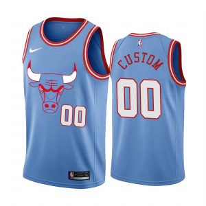 Custom Chicago Bulls 2019-20 City Edition Blue Jersey