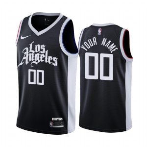 Custom Los Angeles Clippers 2020-21 Black City Jersey