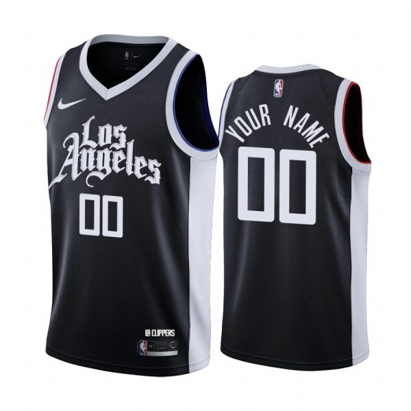 Custom Los Angeles Clippers 2020-21 Black City Jersey