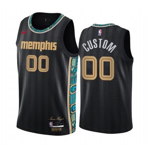 Custom Memphis Grizzlies 2020-21 Black City Jersey New Uniform
