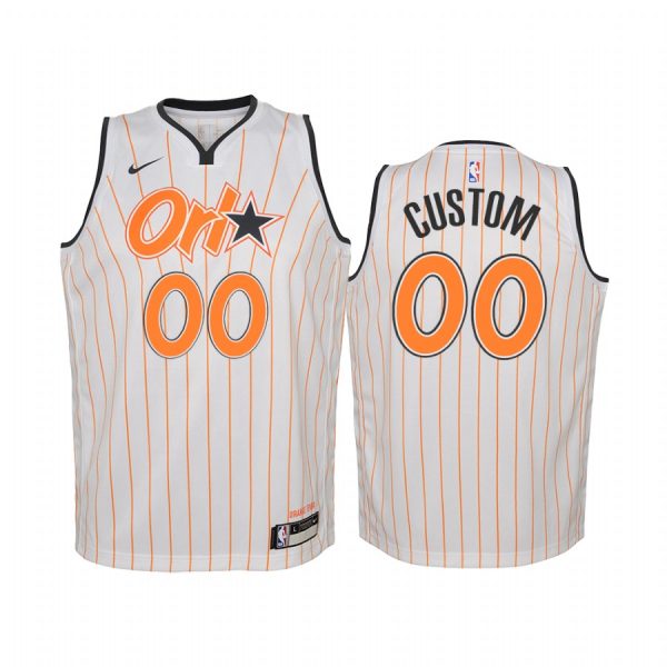 Custom Orlando Magic 2020-21 City Edition Youth Jersey - White