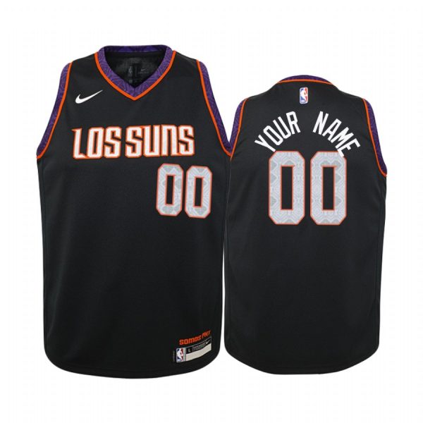 Custom Phoenix Suns 2019-20 City Youth Jersey - Black