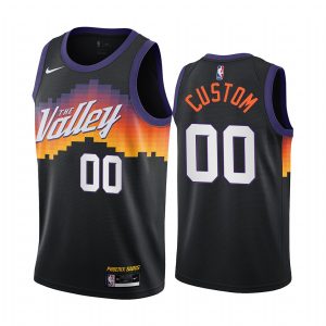 Custom Phoenix Suns Black City Edition The Valley 2020-21 Jersey