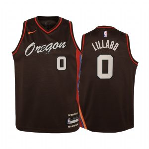 Damian Lillard Portland Trail Blazers 2020-21 City Edition Youth Jersey - Black