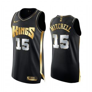 Davion Mitchell Sacramento Kings Black Golden Edition Jersey 2021 NBA Draft