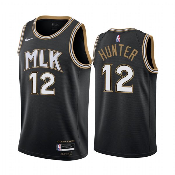 De'andre Hunter Atlanta Hawks 2020-21 Hunter MLK City Jersey honor Dr. King