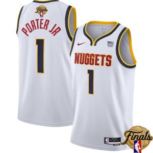 Denver Nuggets #1 Michael Porter Jr. White 2023 Finals Association Edition Stitched Jersey