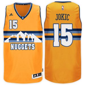 Denver Nuggets #15 Nikola Jokic 2016-17 Alternate Gold New Swingman Jersey