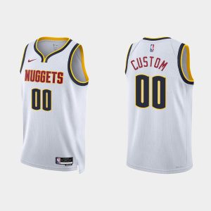 Denver Nuggets Custom #00 2022-23 Association Edition White Jersey Swingman