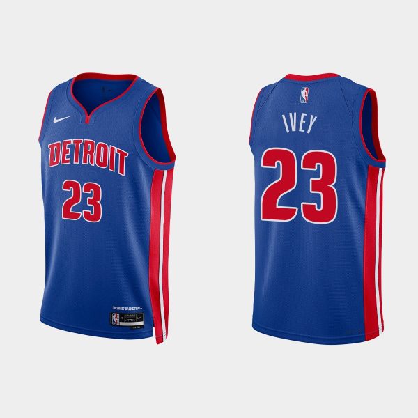 Detroit Pistons #23 Jaden Ivey Icon Edition Royal 2022-23 Jersey