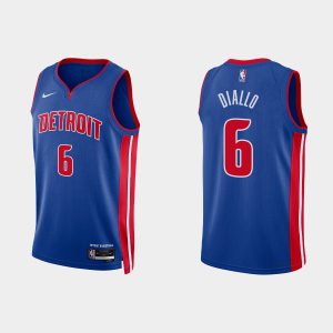 Detroit Pistons #6 Hamidou Diallo Icon Edition Royal 2022-23 Jersey