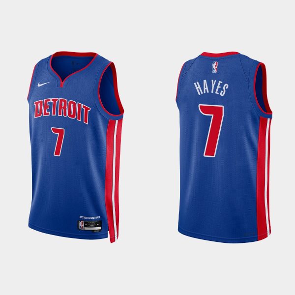 Detroit Pistons #7 Killian Hayes Icon Edition Royal 2022-23 Jersey