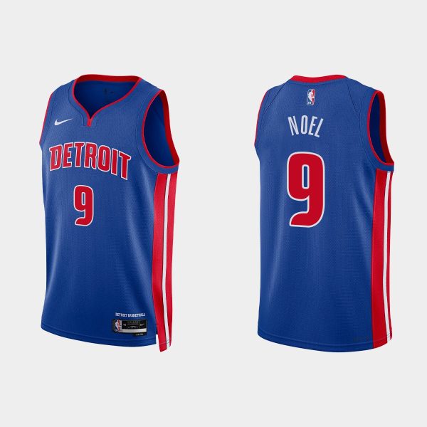 Detroit Pistons #9 Nerlens Noel Icon Edition Royal 2022-23 Jersey