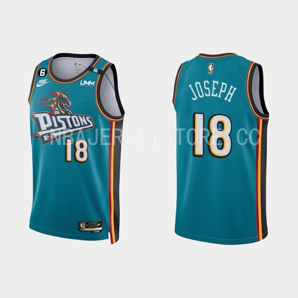 Detroit Pistons Cory Joseph #18 2022-23 Classic Edition Teal Jersey