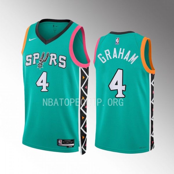 Devonte' Graham San Antonio Spurs Turquoise City Edition 2022-23 Unisex Jersey Swingman