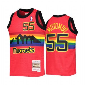 Dikembe Mutombo Denver Nuggets Youth Red Reload Jersey Throwback