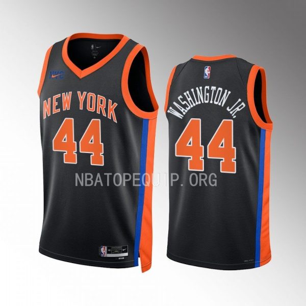 Duane Washington Jr. New York Knicks #44 Black Jersey 2022-23 City Edition Swingman