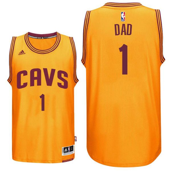 Father Day Gift-Cleveland Cavaliers #1 Dad Logo Gold Alternate Swingman Jersey