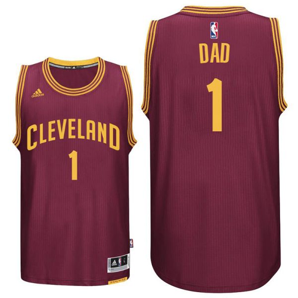 Father Day Gift-Cleveland Cavaliers #1 Dad Logo Wine Road Swingman Jersey