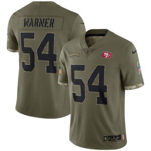 Fred Warner San Francisco 49ers 2022 Salute To Service Limited Jersey - Olive