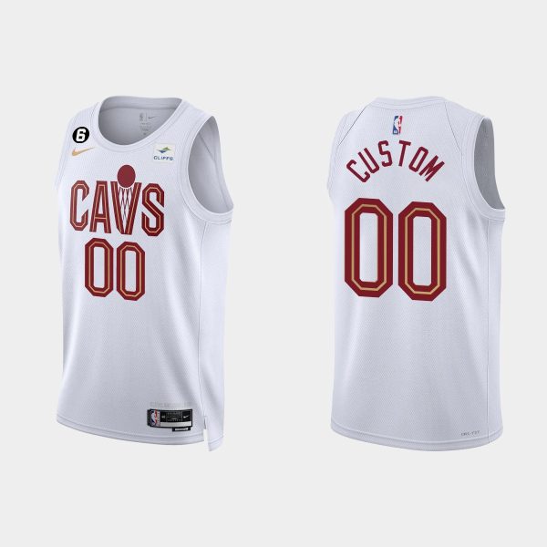 Gold is Back Cleveland Cavaliers #00 Custom 2022-23 Association Edition White Jersey
