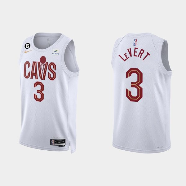 Gold is Back Cleveland Cavaliers #3 Caris LeVert 2022-23 Association Edition White Jersey