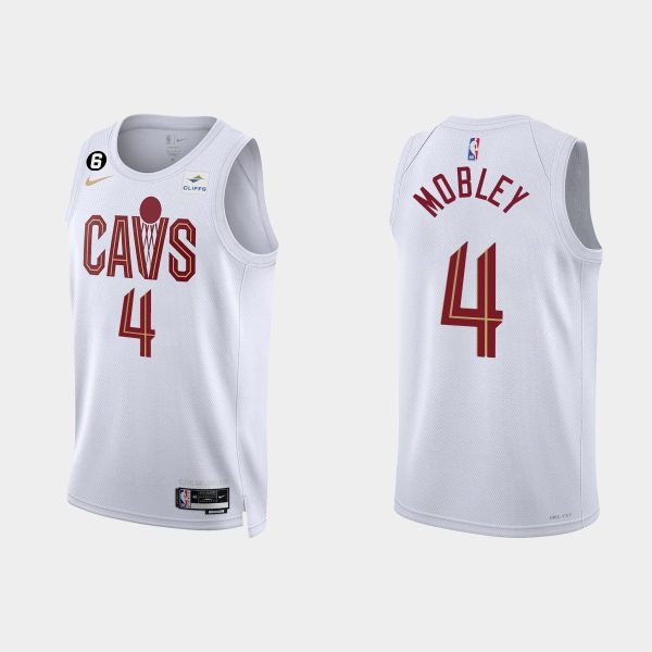 Gold is Back Cleveland Cavaliers #4 Evan Mobley 2022-23 Association Edition White Jersey