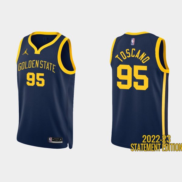 Golden State Warriors #95 Juan Toscano-Anderson 2022-23 Statement Edition Navy Jersey
