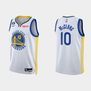 Golden State Warriors Mac McClung #10 2022-23 Association Edition White Jersey Swingman