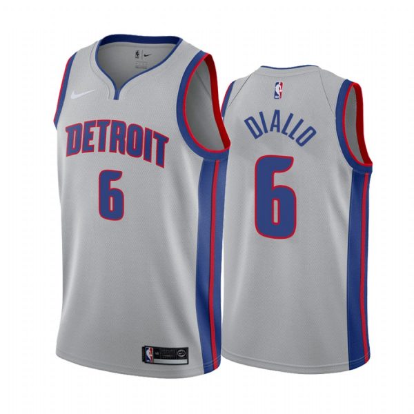 Hamidou Diallo Detroit Pistons 2021 Statement Edition Gray #6 Jersey
