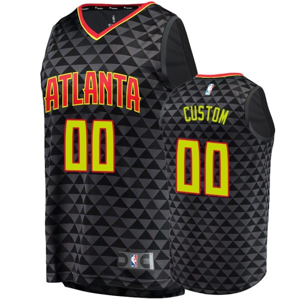 Hawks Men's Custom #00 Replica Icon Fanatics Branded Jersey